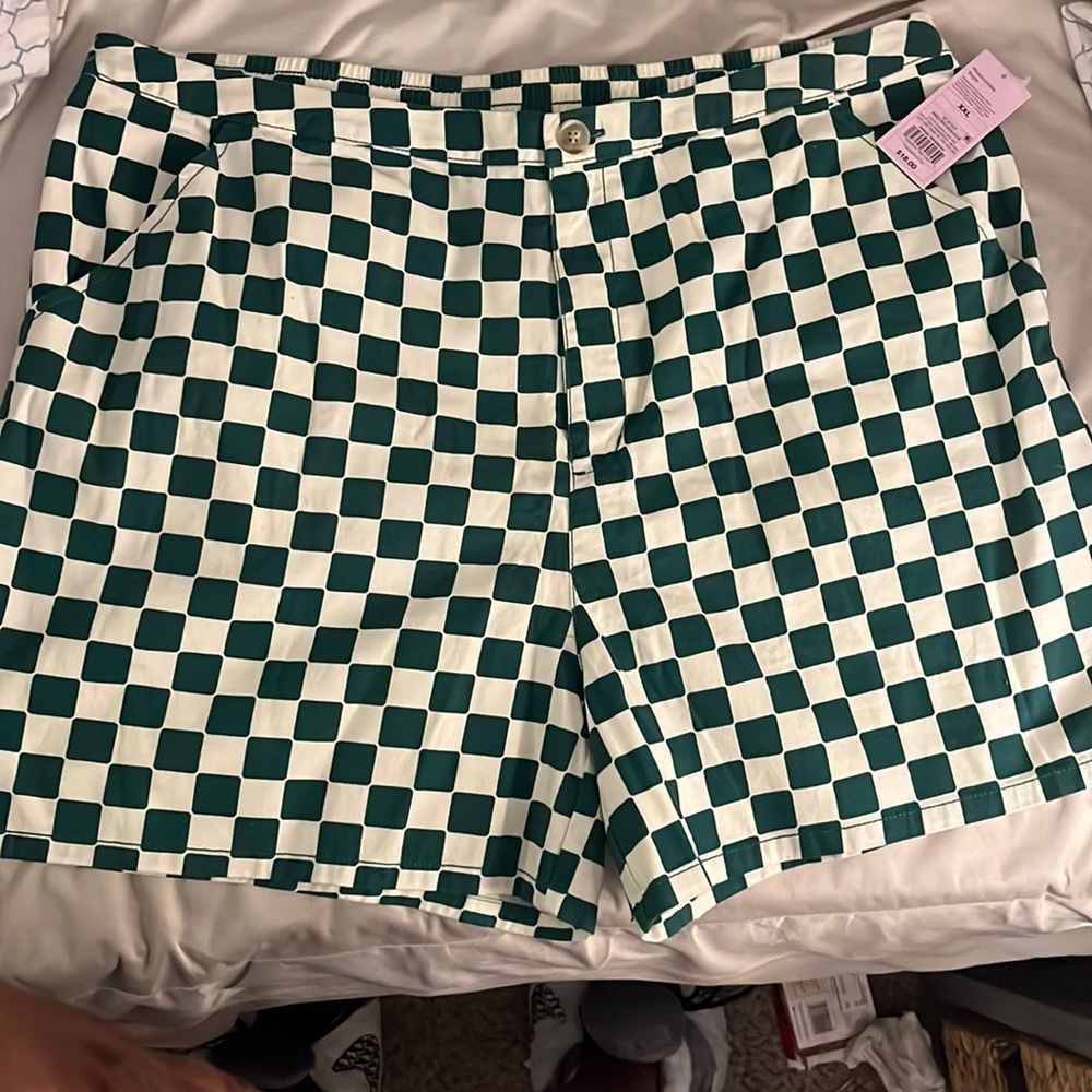 Wild Fable green and white checker shorts. Never worn
